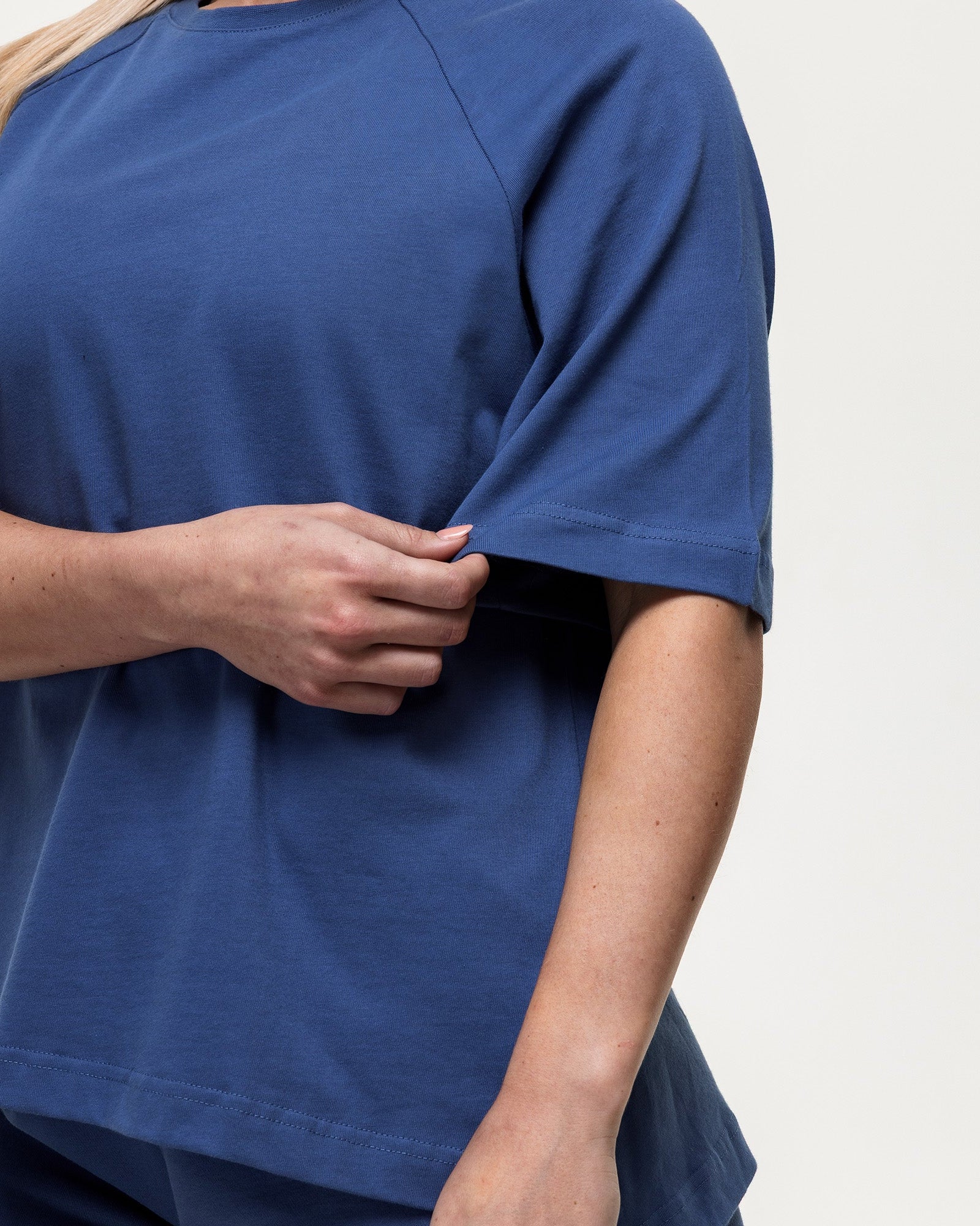 Laid Back Over Sized Tee - Vintage Indigo