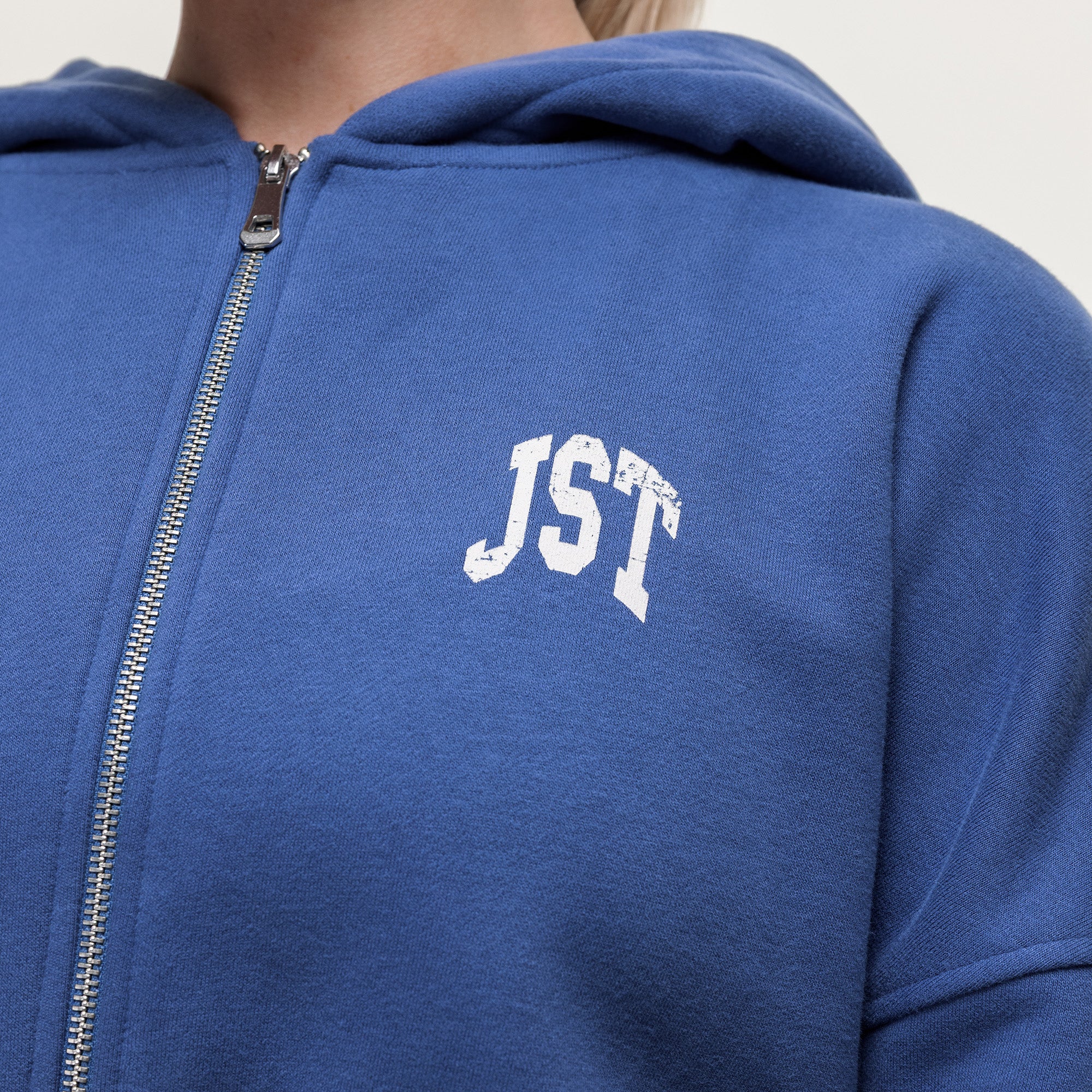 Training Club Crop Zip Up - Vintage Indigo