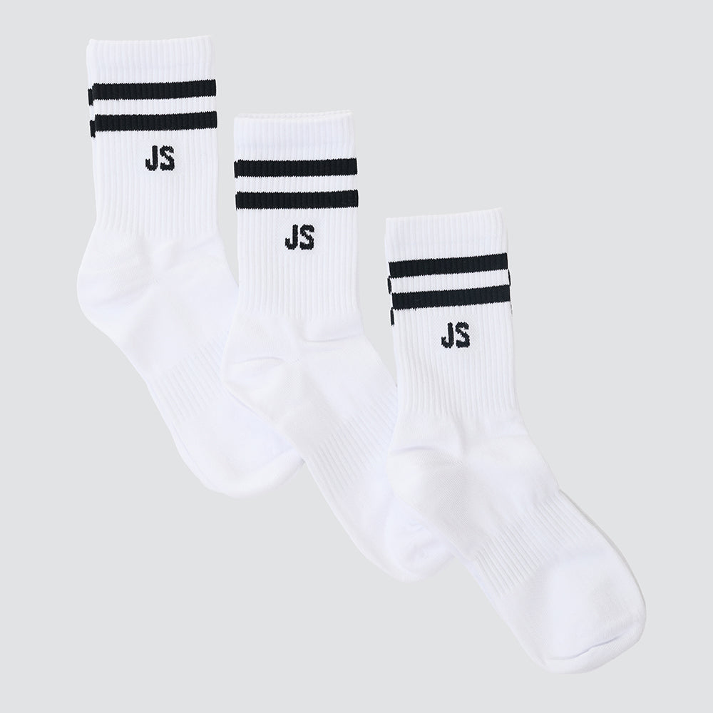 Ivory White Athletic Socks (3 pack)