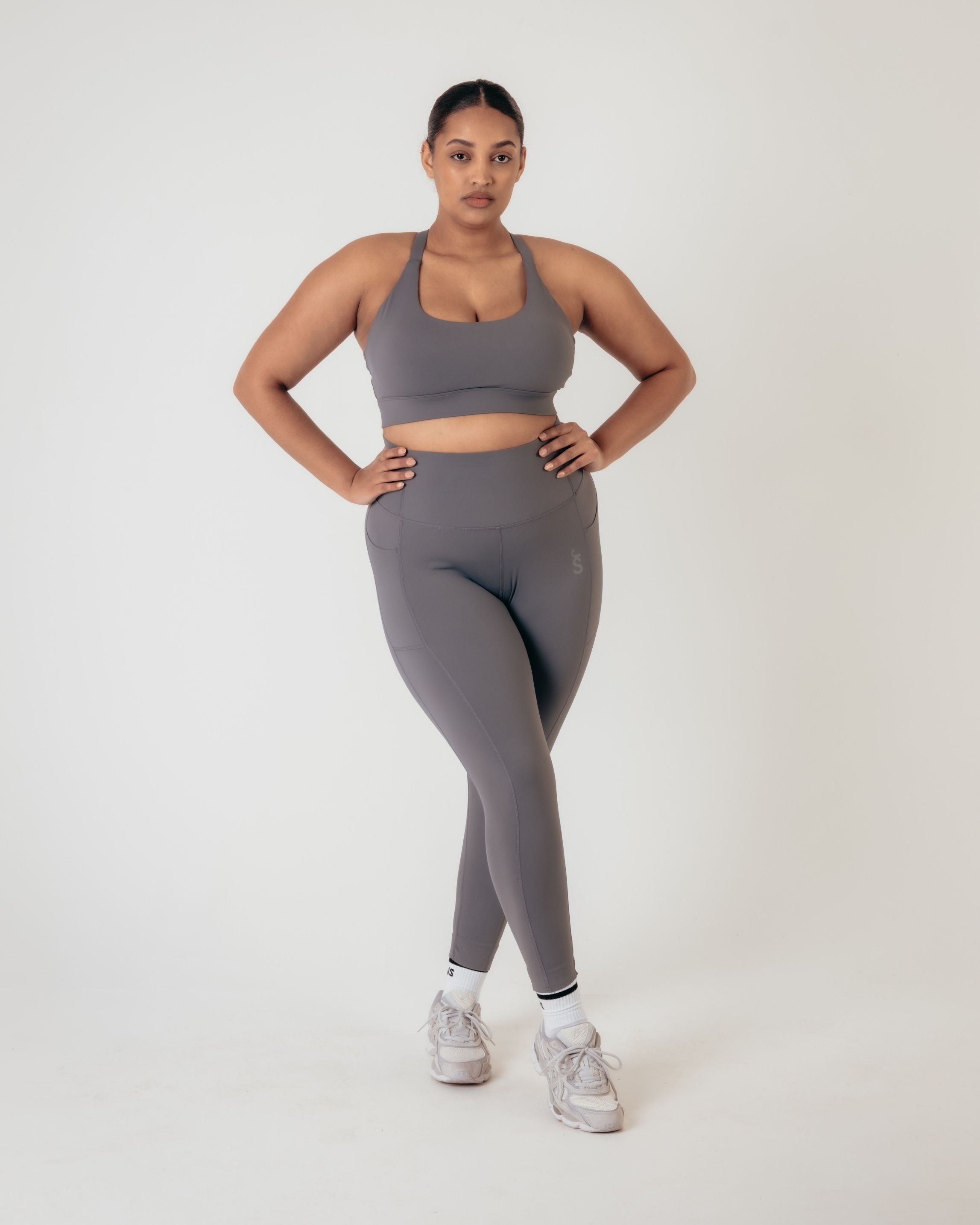 Sculpt 7/8 High Rise Training Leggings - Slate