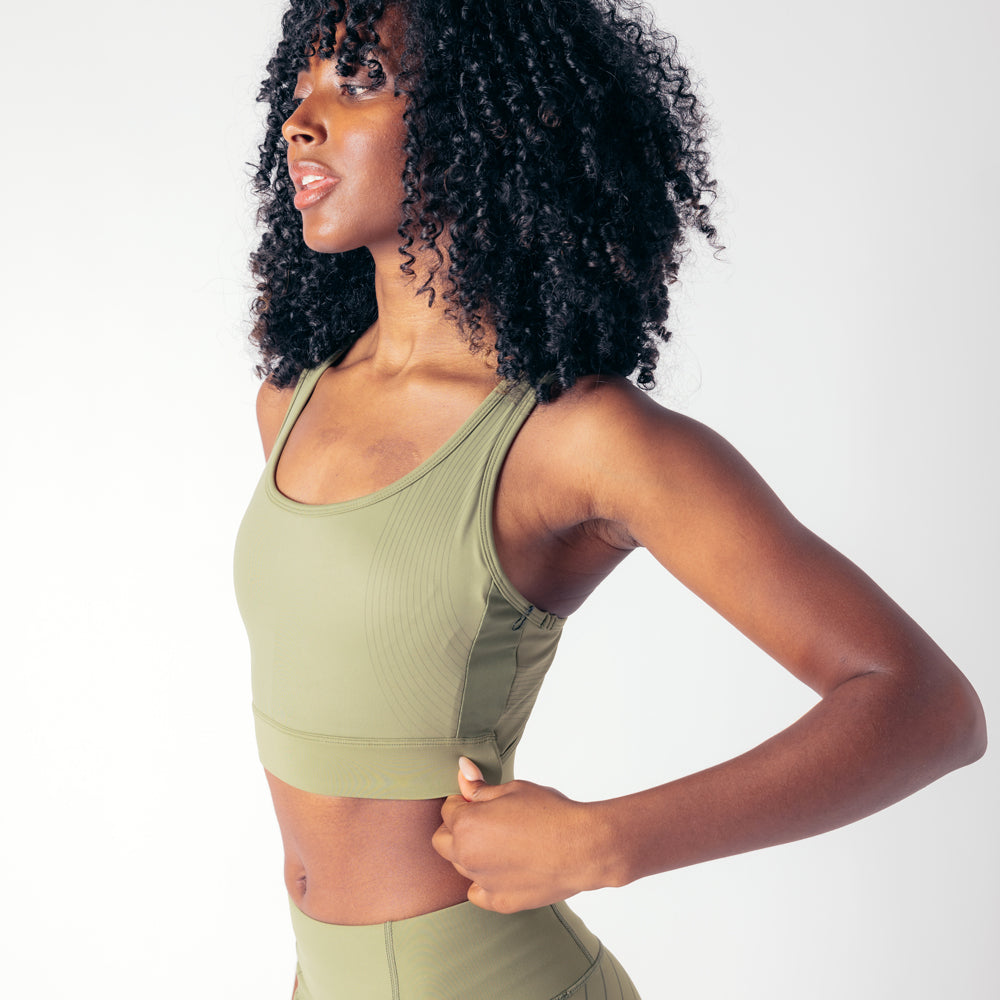 Agility Workout Bra - Military Green