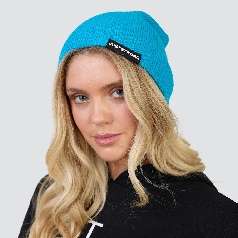 Blue Azure Slouch Beanie