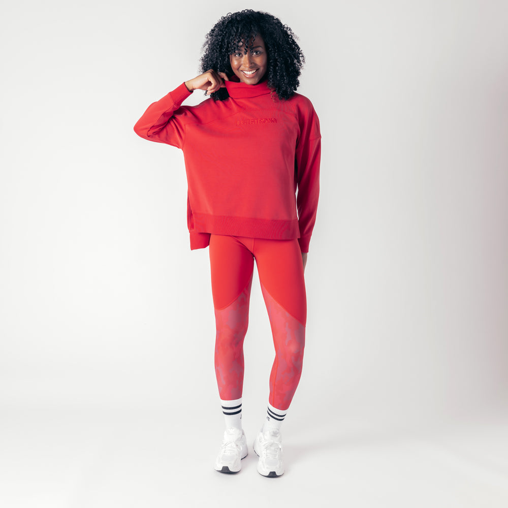 Luxe Essence Turtleneck - Ruby Red