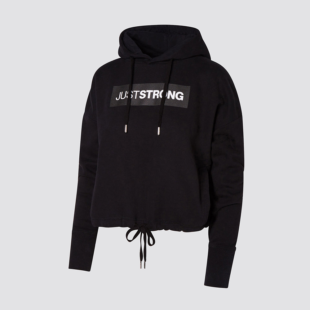 Black Relax Cropped Hoodie