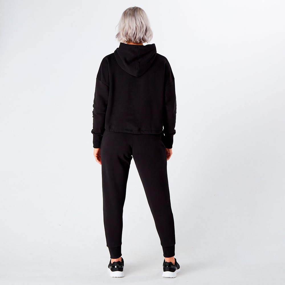 Black Relax Cropped Hoodie